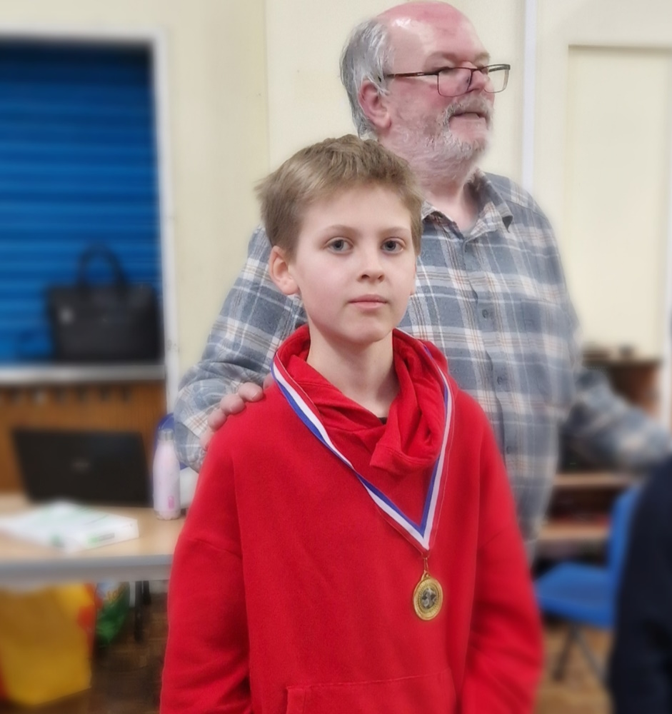 Hal winning his 2nd Half Norm at Elstree U11 Competition
